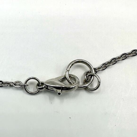 Unbranded Butterfly Large Pendant Necklace Brown Silvertone chain 70s 90s Boho - Picture 6 of 11